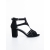 Sandale dama cu toc negre din material textil Andiza, 5 - Kalapod.net