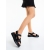 Sandale dama cu platforma negre din material textil Asavia, 4 - Kalapod.net