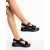 Sandale dama cu platforma negre din material textil Asavia, 2 - Kalapod.net