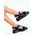 Sandale dama cu platforma negre din material textil Asavia - Kalapod.net