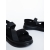 Sandale dama cu platforma negre din material textil Asavia, 6 - Kalapod.net