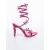 Sandale dama cu toc fucsia din material textil Adoria, 5 - Kalapod.net