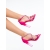 Sandale dama cu toc roz din material textil Rasanda, 4 - Kalapod.net
