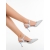 Pantofi dama cu toc argintii din material textil Ziania, 4 - Kalapod.net