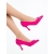 Pantofi dama cu toc roz din material textil Amandi, 4 - Kalapod.net