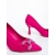 Pantofi dama cu toc roz din material textil Amandi, 6 - Kalapod.net