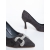 Pantofi dama cu toc gri din material textil Amandi, 6 - Kalapod.net