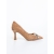 Pantofi dama cu toc bej inchis din material textil Amandi, 5 - Kalapod.net