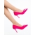 Pantofi dama cu toc roz din material textil Nomadia, 4 - Kalapod.net