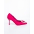 Pantofi dama cu toc roz din material textil Nomadia, 5 - Kalapod.net