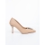 Pantofi dama cu toc bej inchis din material textil Mezara, 5 - Kalapod.net