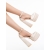 Pantofi dama cu toc bej inchis din material textil Letema - Kalapod.net
