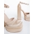 Pantofi dama cu toc bej inchis din material textil Letema, 6 - Kalapod.net