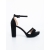 Sandale dama cu toc negre din material textil Larsha, 5 - Kalapod.net