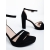 Sandale dama cu toc negre din material textil Larsha, 6 - Kalapod.net