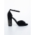 Sandale dama cu toc negre din material textil Vizania, 5 - Kalapod.net