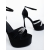 Sandale dama cu toc negre din material textil Estaria, 6 - Kalapod.net