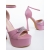 Sandale dama cu toc roz din material textil Estaria, 6 - Kalapod.net