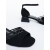 Sandale dama cu toc negre din material textil Tenzana, 6 - Kalapod.net