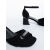 Sandale dama cu toc negre din material textil Temisa, 6 - Kalapod.net