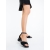 Sandale dama cu toc negre cu alb din material textil Simena, 3 - Kalapod.net