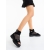 Sandale dama negre din material textil Tenea - Kalapod.net