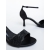 Sandale dama cu toc negre din material textil Latonia, 6 - Kalapod.net