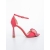 Sandale dama cu toc roz din material textil Veana, 5 - Kalapod.net