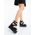Sandale dama cu platforma negre din material textil Hiana, 3 - Kalapod.net