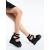 Sandale dama cu platforma negre din material textil Hiana, 2 - Kalapod.net