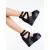 Sandale dama cu platforma negre din material textil Hiana, 4 - Kalapod.net