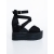 Sandale dama cu platforma negre din material textil Hiana, 5 - Kalapod.net