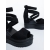 Sandale dama cu platforma negre din material textil Hiana, 6 - Kalapod.net
