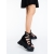 Sandale dama cu platforma negre din material textil Lahana, 2 - Kalapod.net