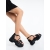 Sandale dama cu platforma negre din piele ecologica Alovara, 2 - Kalapod.net