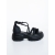 Sandale dama cu platforma negre din piele ecologica Alovara, 5 - Kalapod.net