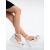 Sandale dama cu platforma albe din piele ecologica Pandara - Kalapod.net Sandale dama cu platforma albe din piele ecologica Pandara - Kalapod.net