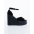 Sandale dama cu platforma negre din material textil Haruha, 5 - Kalapod.net