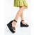 Sandale dama cu platforma negre din material textil Arcava, 3 - Kalapod.net