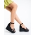 Sandale dama cu platforma negre din material textil Arcava - Kalapod.net