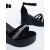 Sandale dama cu platforma negre din material textil Arcava, 6 - Kalapod.net