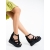 Sandale dama cu platforma negre din material textil Kavaria, 3 - Kalapod.net