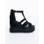 Sandale dama cu platforma negre din material textil Kavaria, 5 - Kalapod.net