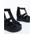 Sandale dama cu platforma negre din material textil Kavaria, 6 - Kalapod.net
