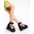 Sandale dama cu platforma negre din material textil Avadia, 3 - Kalapod.net