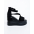 Sandale dama cu platforma negre din material textil Avadia, 5 - Kalapod.net