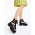 Sandale dama cu platforma negre din material textil Escava, 3 - Kalapod.net