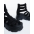 Sandale dama cu platforma negre din material textil Cosana, 6 - Kalapod.net