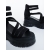 Sandale dama cu platforma negre din material textil  Hanalia, 6 - Kalapod.net Sandale dama cu platforma negre din material textil  Hanalia, 6 - Kalapod.net