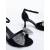 Sandale dama cu toc negre din material textil Cavana, 6 - Kalapod.net